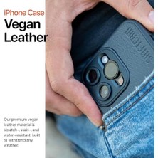 Sefa Ticaret | Entegre Lens Yuvalı Kamera Kılıfı Apple iPhone 14 Pro Için | Lensultra ile Uyumlu | Alüminyum Lens Yuvası | Vegan Deri | Antrasit