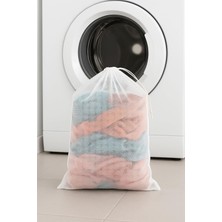 Sefa Ticaret Çamaşır Yıkama FILESI,%100 Polyester File, Beyaz, 60X40 Cm, 2'li Set, Ayakkabı ve Kıyafet Için