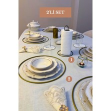 Edora Home 2’li Set Mat Gold 6'lı Supla Dik Kağıt Havluluk Mutfak Seti