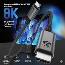Sefa Ticaret HDMI To Type C 8k 1.8m 48 Gbps
