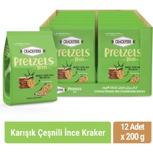 Crackfers Pretzel Karışık Çeşnili 200 gr x 12 Adet