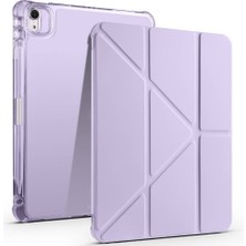 Uzaklarda Arama iPad Air 11 2024 Kılıf Kalem Bölmeli Uyku Modlu Yatay ve Dikey Standlı Katlanır Svtk