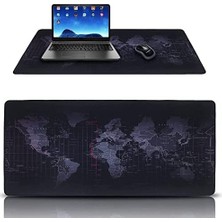 Sefa Ticaret Dünya Haritalı 90X40 cm Mouse Pad, Dünya Desenli Mouse Pad