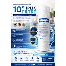 Aqua Bella 10 Inç Iplik Su Arıtma Filtresi - 5 Mikron Sarma Ip Tortu Kir Pas Arıtıcı