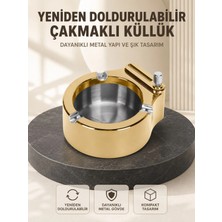 Marsilyan Yeniden Doldurulabilir Çakmaklı Küllük Dayanıklı Yapı