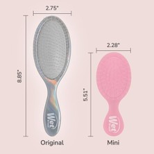 Sefa Ticaret Wet Brush Orijinal Detangler Saç Fırçası, Krom (Yanardönerlik Simgesi), Ultra Yumuşak Intelliflex Kıllar, Dolaşık Açıcı Kıllar Dolaşıklıklar Boyanır, Tüm Saç Tipleri (Islak Kuru ve Hasarlı), Kadınlar