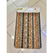 Jakar Turuncu Desenli 2'li Banyo Paspası 60X100 + 50X60CM