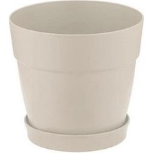 Poliwork Tabaklı Plastik Saksı 2,2 Lt – 16.5 cm Yuvarlak Tabaklı Ev ve Ofis Saksısı