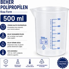 Labolist Beher Polipropilen - Kısa Form 500  ml
