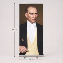 Arte Display Atatürk Poster Baskılı Roll Up Banner 100X200CM No:4