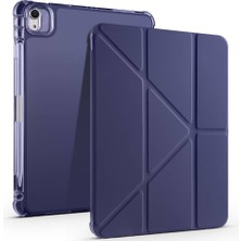 Zore iPad Air 11 2024 Kılıf Kalem Bölmeli Uyku Modlu Yatay ve Dikey Standlı Katlanır Omsy