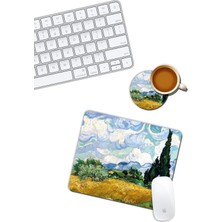 Sefa Ticaret Van Gogh Servi Ağacı Mouse Pad ve Bardak Altlığı Set