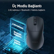 Sefa Ticaret Evnıa Serisi SPK9718 Kablosuz Bluetooth Dual Mod 30000DPI 6 Tuşlu Optik Oyuncu Mouse Siyah
