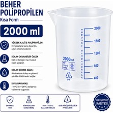 Labolist Beher Polipropilen - Kısa Form 2000  ml