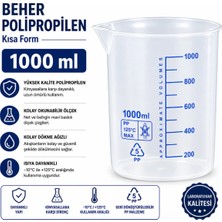 Labolist Beher Polipropilen - Kısa Form 1000  ml