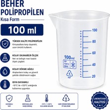 Labolist Beher Polipropilen - Kısa Form 100  ml