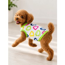 Miniş Kalpli Küçük Irk Köpek Sweatshirtü - Kolsuz