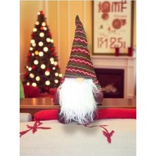 Sefa Ticaret 1 Adet 50 cm Gnome Yılbaşı Noel Şans Cücesi Süs Dekorasyon Yılbaşı Ağaç ve Masa Süsü, Kırmızı