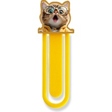 Elopya Şaşkın Gözlüklü Kedi Kitap Ayracı