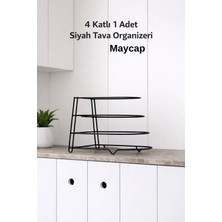 4 Katlı Metal Organizer Tava Rafı