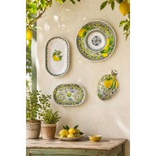 Bursa Porselen Dekor Capri Lemon Porselen Duvar Dekor Seti ( Asma Aparatıyla )