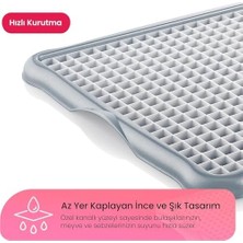 Sefa Ticaret 44X35 cm Plastik Bulaşık Süzgeci Mat Izgara Süzgeçli Süzmatik Tezgah Üstü Bulaşık Kurutmalık Büyük Boy Mutfak Süzgeci (Asorti Renk)