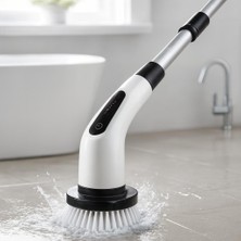 Empressco 9 Başlıklı Şarjlı ve Elektrikli Temizlik Fırçası Banyo Mutfak Araç Halı Koltuk Teleskopik MG300