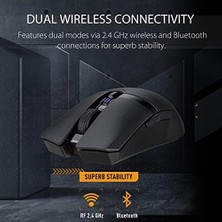 Sefa Ticaret Asus Tuf M4 Kablosuz Oyun Faresi | Çift Kablosuz Mod - Bluetooth/rf 2,4 Ghz, 12K Dpı Optik Sensör, 6 Programlanabilir Düğme