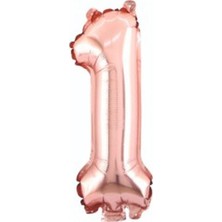 Sefa Ticaret 34 Inç Folyo Rakam Balon, Rose1