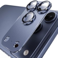 Sefa Ticaret iPhone 17 Pro Max Için Tasarlanmış Kamera Lens Koruyucu, [1:1 Mükemmel Uyum] Tam Kapsamlı Mat Metal Temperli Cam Kamera Ekran Koruyucu Aksesuar, Kılıf Dostu (Lacivert, iPhone 17 Pro Max)