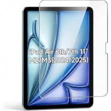 Sefa Ticaret iPad Air 6. ve 7. Nesil 11 Inç (M2 2024 / M3 2025) ile Uyumlu 9h Temperli Ekran Koruyucu - Apple Pencil ve Face-Id Hassasiyeti, Darbeye/çizilmeye Dayanıklı Koruyucu Cam