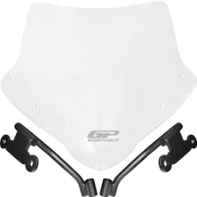 Universal GP Kompozit Honda CB750 Hornet 2023-2024 Uyumlu Ön Cam Şeffaf - 28 cm