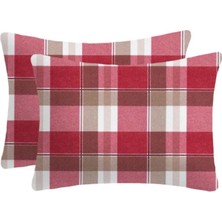 Lief Home %100 Pamuklu Flanel Kumaşından Fermuarlı Yastık Kılıfı | 50X70 ( 2 Adet )
