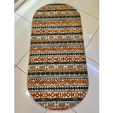 Jakar Turuncu Desenli Oval Yolluk/paspas 75X150CM