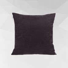 Sefa Ticaret Cortibo Barcelona Kadife Dokulu Kırlent Kılıfı 45X45CM (Antrasit)