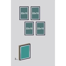 Sefa Ticaret 4 Parça Dekoratif Mdf Tablo Seti Çerçeve Görünümlü DEKOLİADKD010