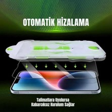 Sefa Ticaret Madnova Apple iPhone 13/13 PRO/14/16E Ile Uyumlu Hayalet Ekran Hizalama Aparatlı ve Takılırken Cam Altında Toz Bırakmaz Darbelere Karşı Ekstra Güçlü Ekran Koruyucu Cam