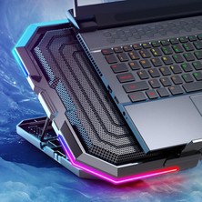 Sefa Ticaret Classone Mila Serisi M6 R-Type 15-17 Inch Uyumlu 2200 Rpm, Rgb Işıklı, 6 Fan, Telefon Stand, 2 USB Notebook Soğutucu Stand