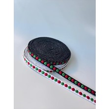 Sefa Ticaret Noktalı Bant Aksesuarı - Şık Dekor Için Işlemeli Tasarım (Siyah)