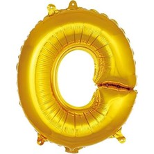 Sefa Ticaret O Harfi 16 Inç Gold Renk Folyo Balon 36 cm (Altın)
