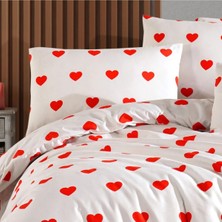 Lief Home Ranforce Kumaşından Kalpli Yastık Kılıfı 50X70 ( 2 Adet )