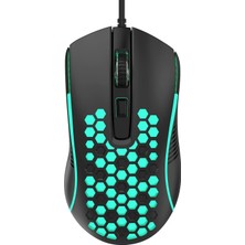 Sefa Ticaret Aula S11 3600DPI Rgb Optik Oyuncu Mouse, Siyah