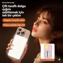 Sefa Ticaret Manyetik LED Pocket Video Light Magsafe ile Uyumlu 2500-9000K Ayarlanabilir Işık 10W CRI95 1200MAH Type-C Şarjlı Taşınabilir Fotoğraf ve Video Çekim Işığı | N19