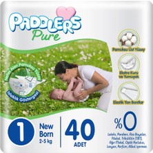 Sefa Ticaret Pure 1 Numara Yenidoğan 2-5 kg Ekonomi Paketi Bebek Bezi (1 x 40 Adet)
