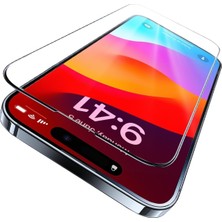 Sefa Ticaret iPhone 16 Pro Için Ekran Koruyucu Esd Antistatik Toz Tutmayan Tam Kaplayan Toz Korumalı Parmak Izi Karşıtı 9h Premium Temperli Apple iPhone 16 Pro Için Kırılmaz Cam 9d Ekran Koruyucu