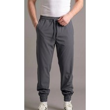 BETES Erkek Füme Paraşüt Pantolon Eşofman Altı Cepleri Fermuarlı Paçası Lastikli