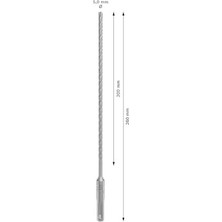 Sefa Ticaret 1x Pro Sds Plus-5x Kırıcı Delici Delme Ucu (Donatılı Beton, Beton, Ø 5,00 Mm, Professional Aksesuar Kırıcı Delici)