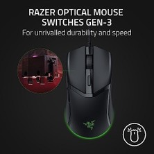 Sefa Ticaret Razer Cobra - Chroma Rgb'ye Sahip Hafif Kablolu Oyun Faresi (Tüy Hafifliğinde 57G, 3-Nesil Optik Fare Anahtarları, Gövde Altı Aydınlatmalı Chroma Aydınlatma, Hassas Sensör Ayarları) Siyah