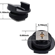 Sefa Ticaret Suptig Slr Kamera Gopro Kamera Suptig Işık ve Diğer Aksiyon Kameraları Için Montaj Işık Adaptörü Soğuk Ayakkabı Montaj Adaptörü (2'li Paket) Siyah