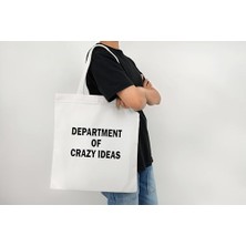 Sefa Ticaret Department Of Crazy Ideas Baskılı Gabardin Bez Çanta